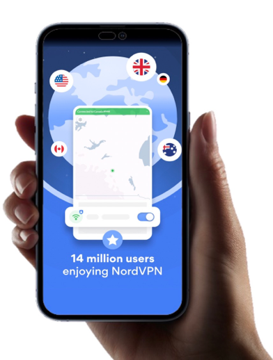 Mobile performance campaign creative showing a global VPN product